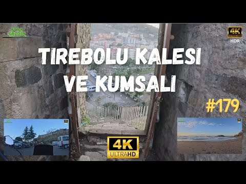 Tirebolu kalesi ve Tirebolu Plajı  (Hyperview) 4K #tirebolu #giresun