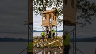 Old Tree Shelter to Modern Loft Treehouse | Open Loft Forest Build
