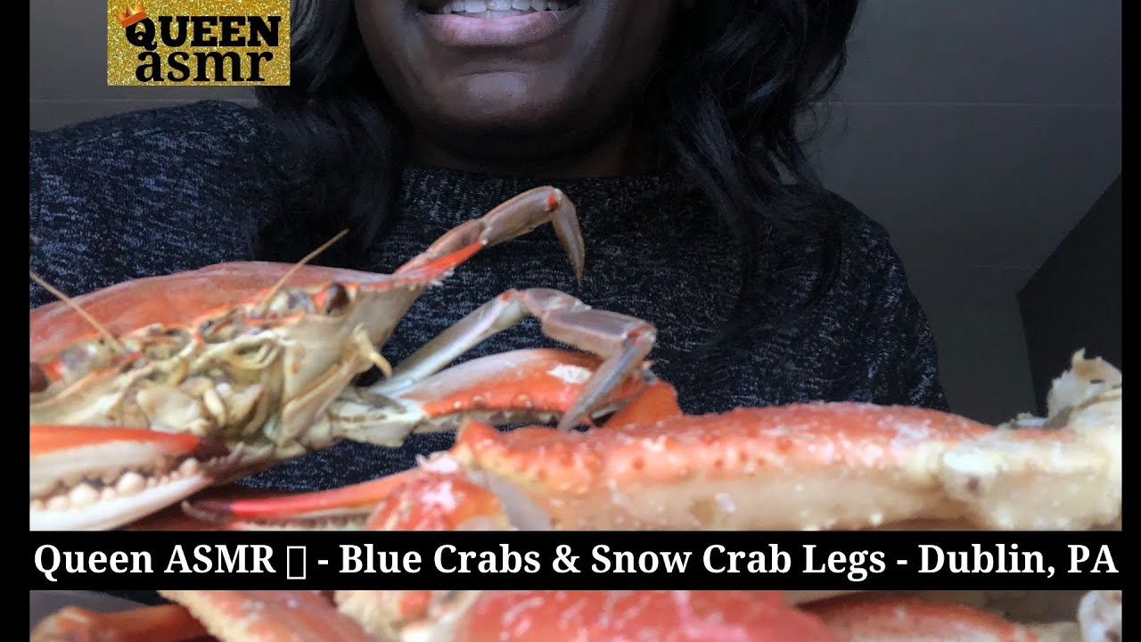 Queen AMSR 👩- Seafood Boil - Snow Crab Legs 🦀 | Blue Crabs 🦀| Dublin
