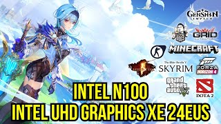 Intel Processor N100   Intel UHD Graphics Xe 24EUs | 10 Games Gameplay Test