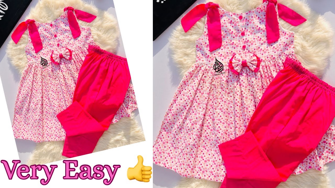 How To Cut and Stitch Summer Baby Frock | Easy Cut and  Simple Sew | For 4-5 Year Girl