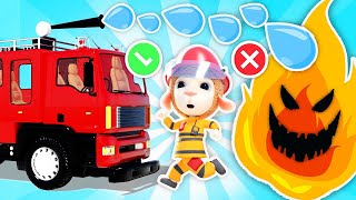 Rescue Team Firefighter Mission | Fire Truck vs Fire Monster | Funny Stories &amp; Cartoon for Kids