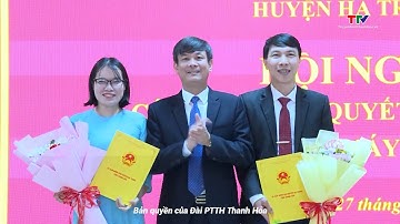 Huyện Hà Trung công bố các quyết định về sắp xếp tổ chức bộ máy và công tác cán bộ