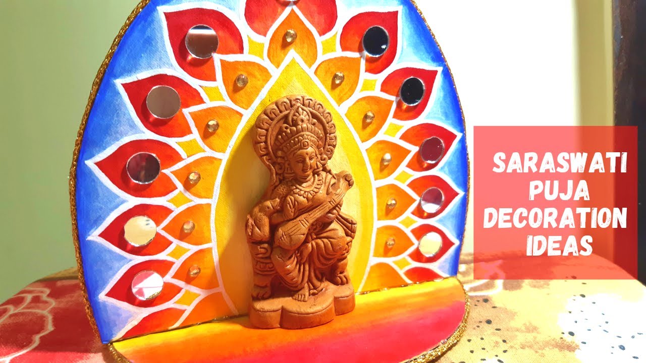 Saraswati Puja Decoration Ideas Saraswati Craft Ideas At Home Puja Saraswati Puja Decoration Ideas Saraswati Craft Ideas At Home Puja