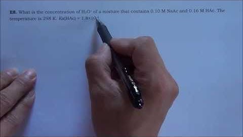 pH calculations part 8 pH of a buffer solution