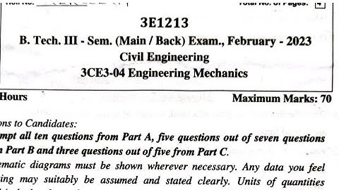 Engineering Mechanics|| Civil engineering 3rd sem|| RTU