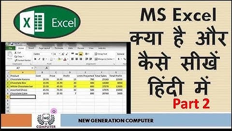 Ms Excel Format Home Tab Part 2 in Hindi