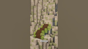 wooden stairs on the mountain #shorts #minecraft