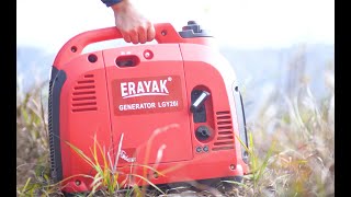 Erayak Inverter Generator Portable 2200 Watts, Eig2200P Petrol Generator For Camping Rv Emergency