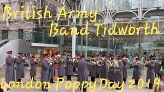 British Army Band Tidworth At Paddington Station – London Poppy Day 2019