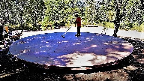 How to build a yurt platform (floor, insulation, cutting a circle) - DIY!