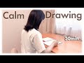 【作業用】鉛筆ドローイング30分|集中して描くスケッチ動画