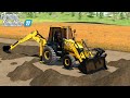 Farming Simulator 22 JCB 3CX Backhoe loader Digging A Trench