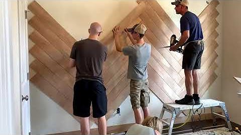 Super Easy DIY Herringbone Accent Wall