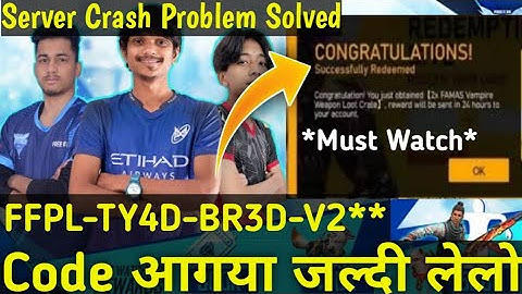 FREE FIRE PRO LEAGUE REDEEM CODE || Server Crash Problem Solved || #shorts #freefire #redeemcode