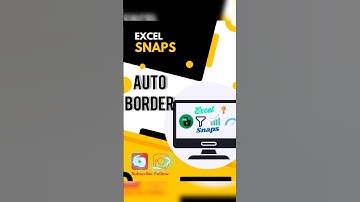 Automatic Boders in Excel | Excel Tricks | #excel #exceltips #spreadsheetmagic #excelformula