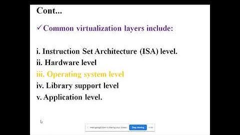 GCC UNIT-III 3.3 IMPLEMENTATION LEVELS OF VIRTUALIZATION PART-I