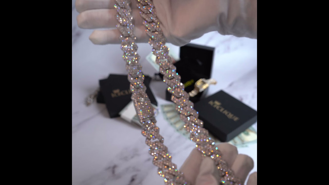 17MM PRONG CHAIN - WHITE GOLD - ICECLIQUE.COM