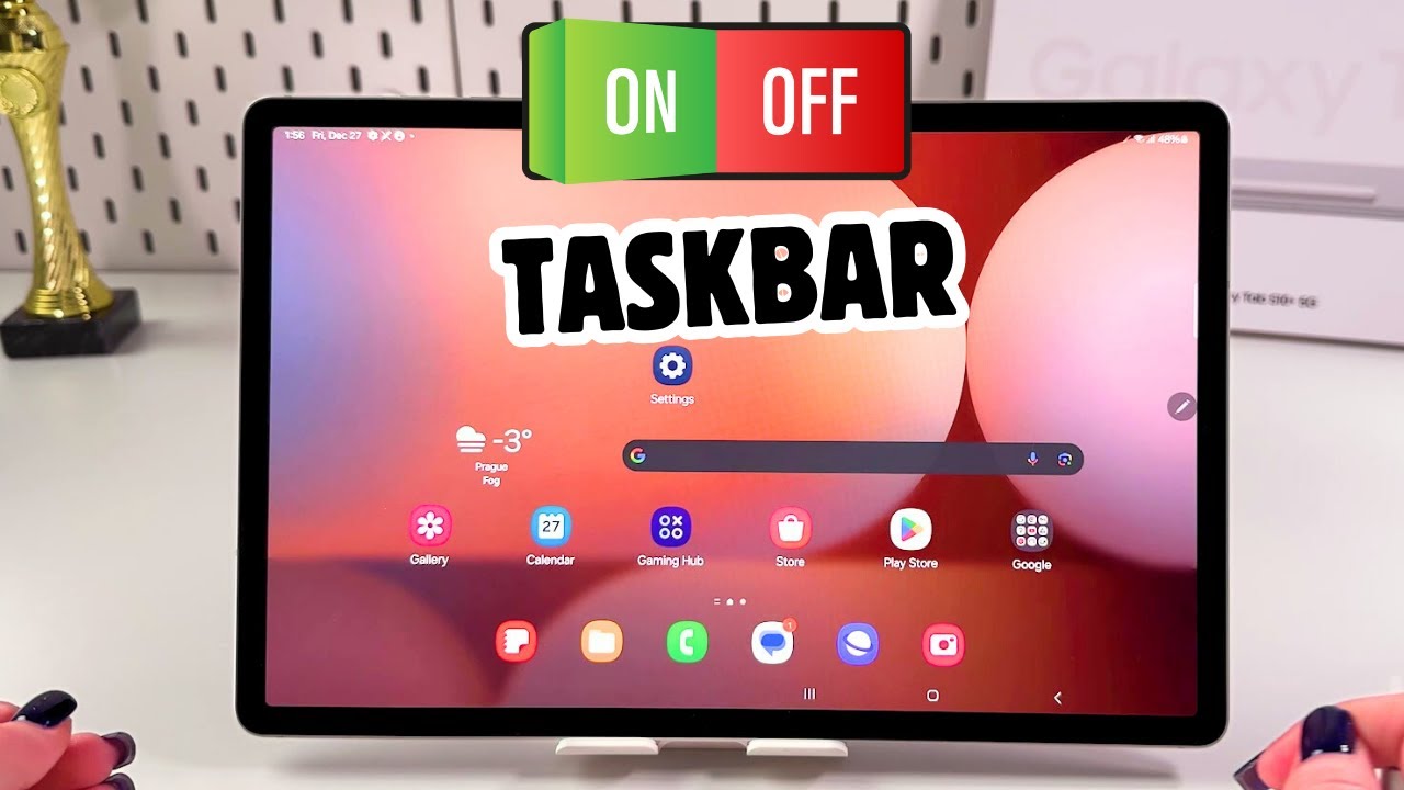 How to Enable or Disable the Taskbar on Samsung Galaxy Tab S10+ 5G ...