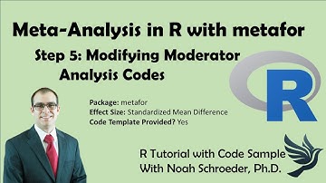 Modifying Moderator Analysis Code - Meta-Analysis in R (How To Series with SMD effect size)