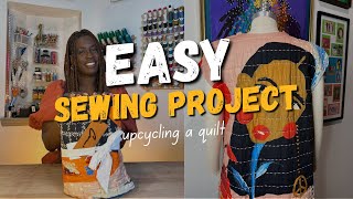 UPCYLCED QUILT | ART GALLERY OPENING OUTFIT