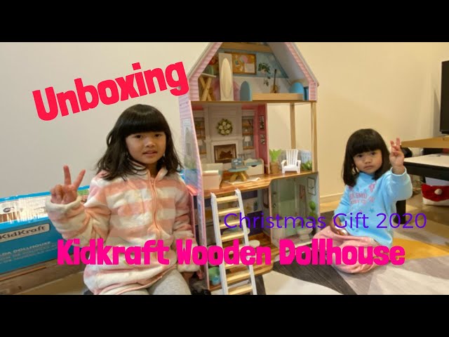 Unboxing Christmas present 2020 #Costco Kidkraft wooden dollhouse