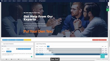Editing Slider content with Unite Slider in LT Business Joomla template