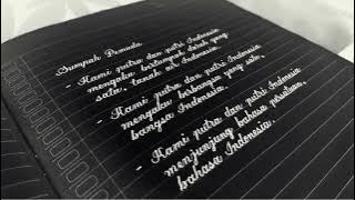 TEKS SUMPAH PEMUDA TULISAN TANGAN ASLI || CURSIVE HANDWRITING