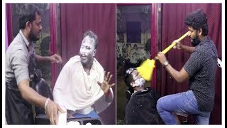 Saloon prank Tamil | Hair cutting prank in india  | prank tamil