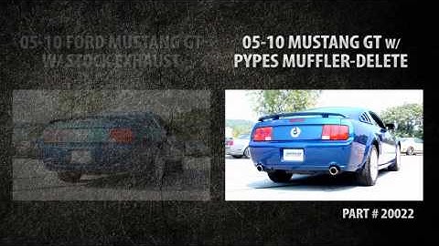 Pypes Muffler Delete vs. Stock Exhaust - 2005-2010 Ford Mustang GT