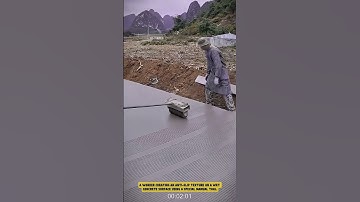 The Process of Creating Anti-Slip Textures on Concrete Surfaces with Manual Tools