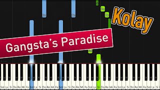 Gangsta's Paradise - Kolay Piyano Nasıl Çalınır - Easy Piano