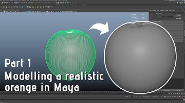 Creating a simple 3d model of an orange in Maya 3d Part 1/2