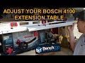 BOSCH 4100 TABLE ADJUSTMENT BOSCH 4100 TABLE ADJUSTMENT