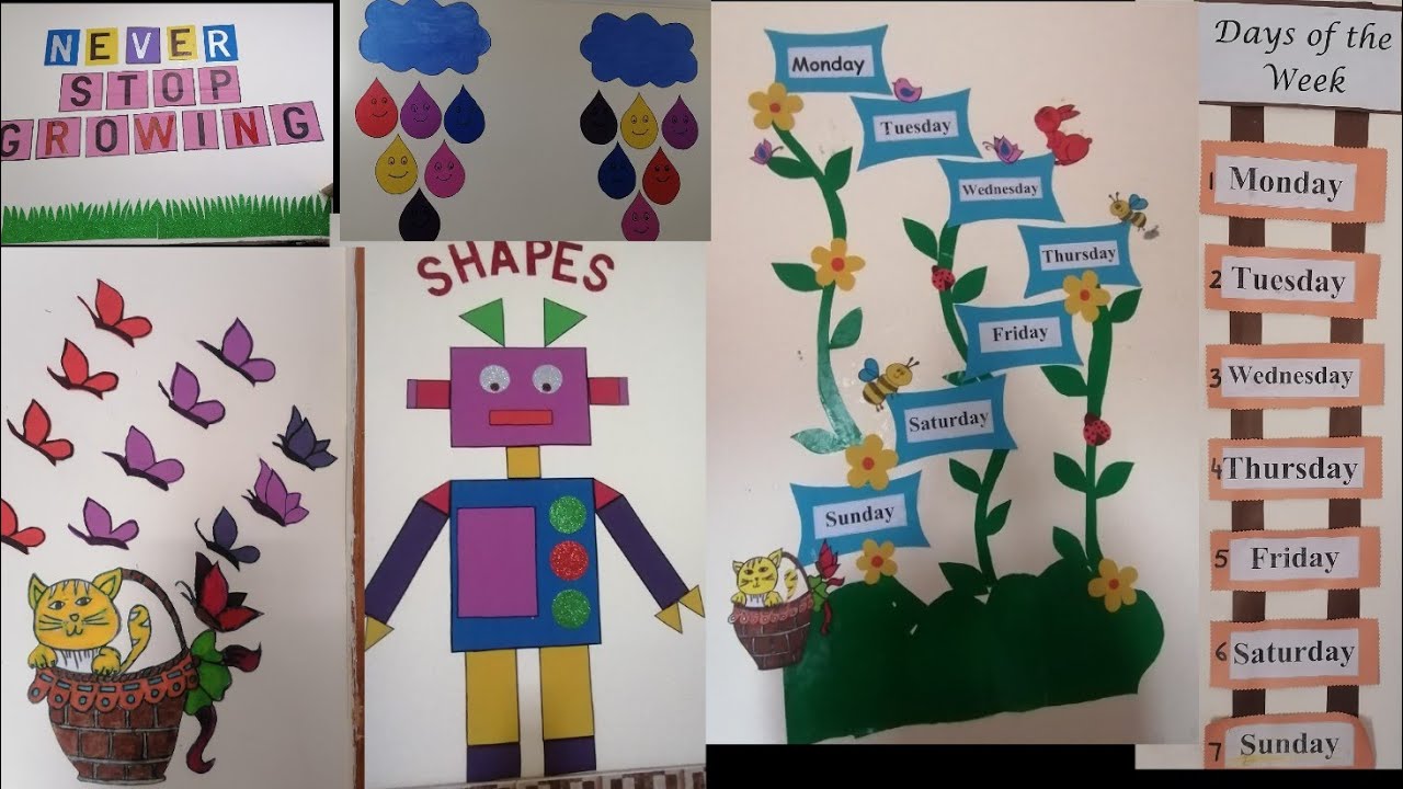 15 class room / school wall decoration ideas YouTube