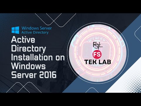 Active Directory Installation on Windows Server 2016 | Step by Step Guide |  @FSTekLab 