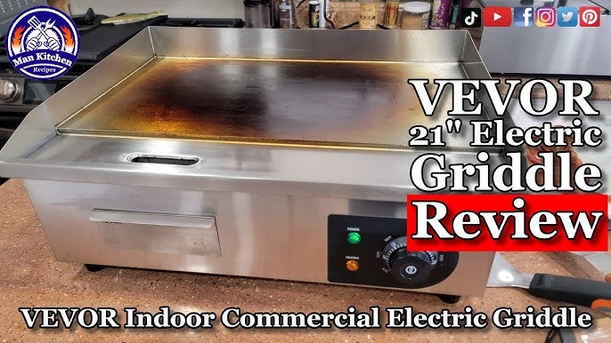 VEVOR 14 in. Electric Countertop Flat Top Griddle 1500-Watt