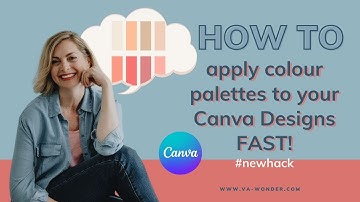 How to apply Colour Palettes to your Canva Designs Fast! | Easy Canva Tutorial #canvatips