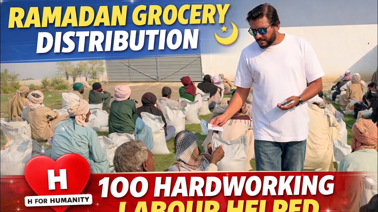 Ramadan Grocery Distribution | 100 Hardworking Labour Families Helped | H for Humanity ❤️