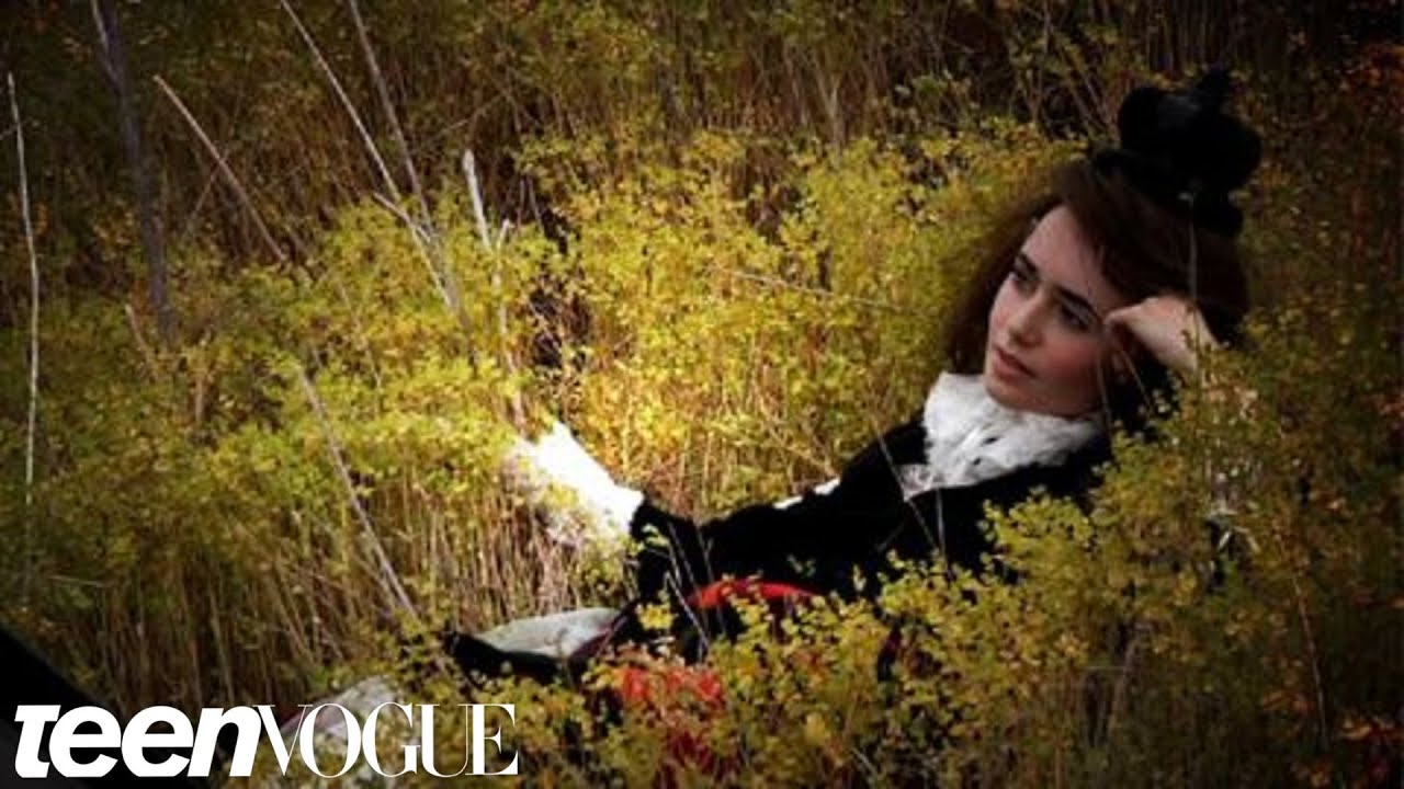 Behind the scenes of Lily Collins' Teen Vogue cover shoot