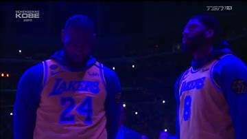 The Lakers held a 24.2 second moment of silence before the game | Kobe Bryant Tribute