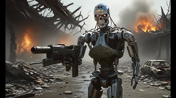 Терминатор. Модель Т 800 3я серия / Фантастика. Нейрофильм /  AI Video terminator Sci-fi Movie