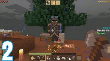 One Block in Crafting and Building Flying villagers Gameplay Part 2 (Android iOS) 2022
