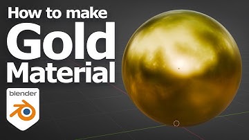 Blender Gold Material Settings for Eevee and Cycles