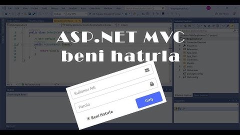 23- Admin Paneli Login beni hatırla - ASP.NET MVC MySQL Eğitimi