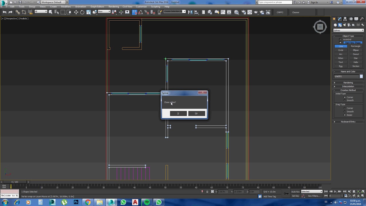 Como Levantar muros en 3d desde plano en autocad - YouTube