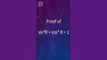 Visual Proof of sin²θ + cos²θ = 1 | Class 10 Trigonometry  #shorts