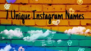 Top 7 Unique Instagram Names| Beautific Creator| Name Ideas| screenshot 5