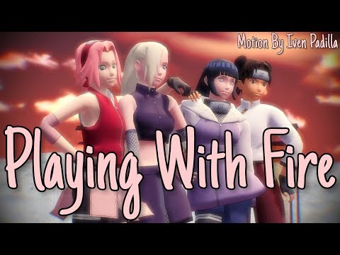 [MMD KPOP] NARUTO GIRLS - PLAYING WITH FIRE + Motion DL