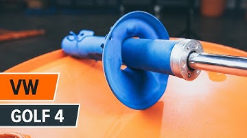 Hoe een schokdempers vooraan vervangen op een  VW GOLF 4 [HANDLEIDING]